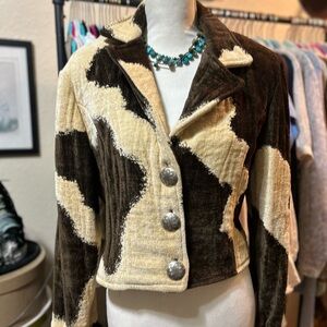 Stylish Brown and Cream Women's Jacket